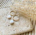 Coin Pearl Hoops