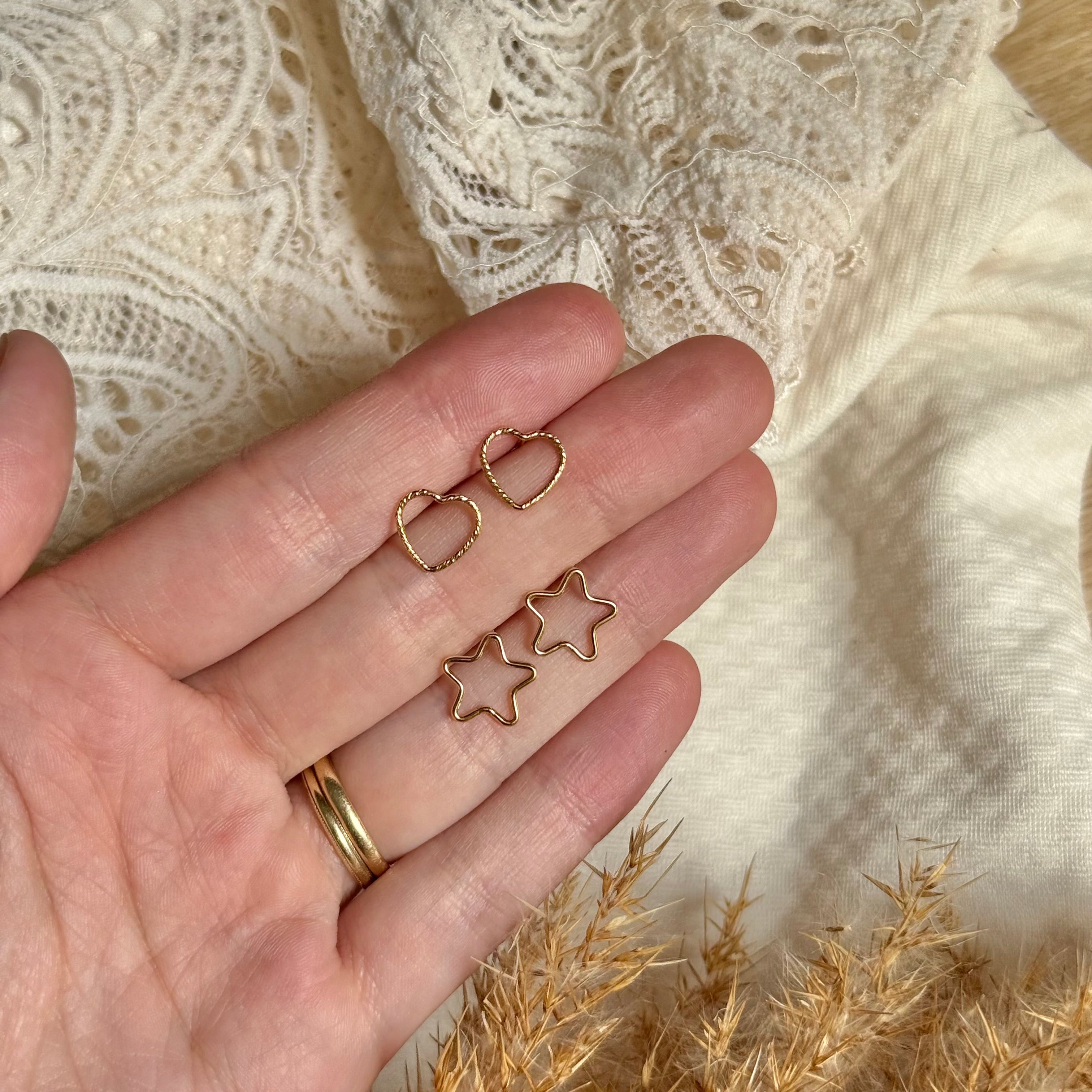 Hollow Studs Gold-Filled